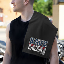 Load image into Gallery viewer, Save OUR Children - Workout Towel - Black
