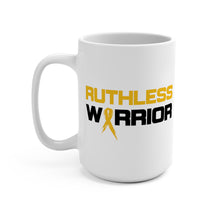 Load image into Gallery viewer, Ruthless Warrior/Buck Cancer Gold Ribbon - Coffee Mug
