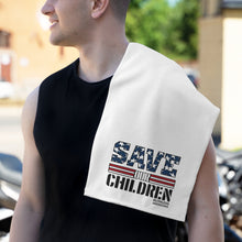 Load image into Gallery viewer, Save OUR Children - Workout Towel - White
