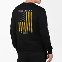 Load image into Gallery viewer, Buck Cancer Flag Gold - L/S Tee
