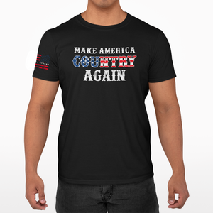 Make America Country Again Flag w/ Website Back - S/S Tee