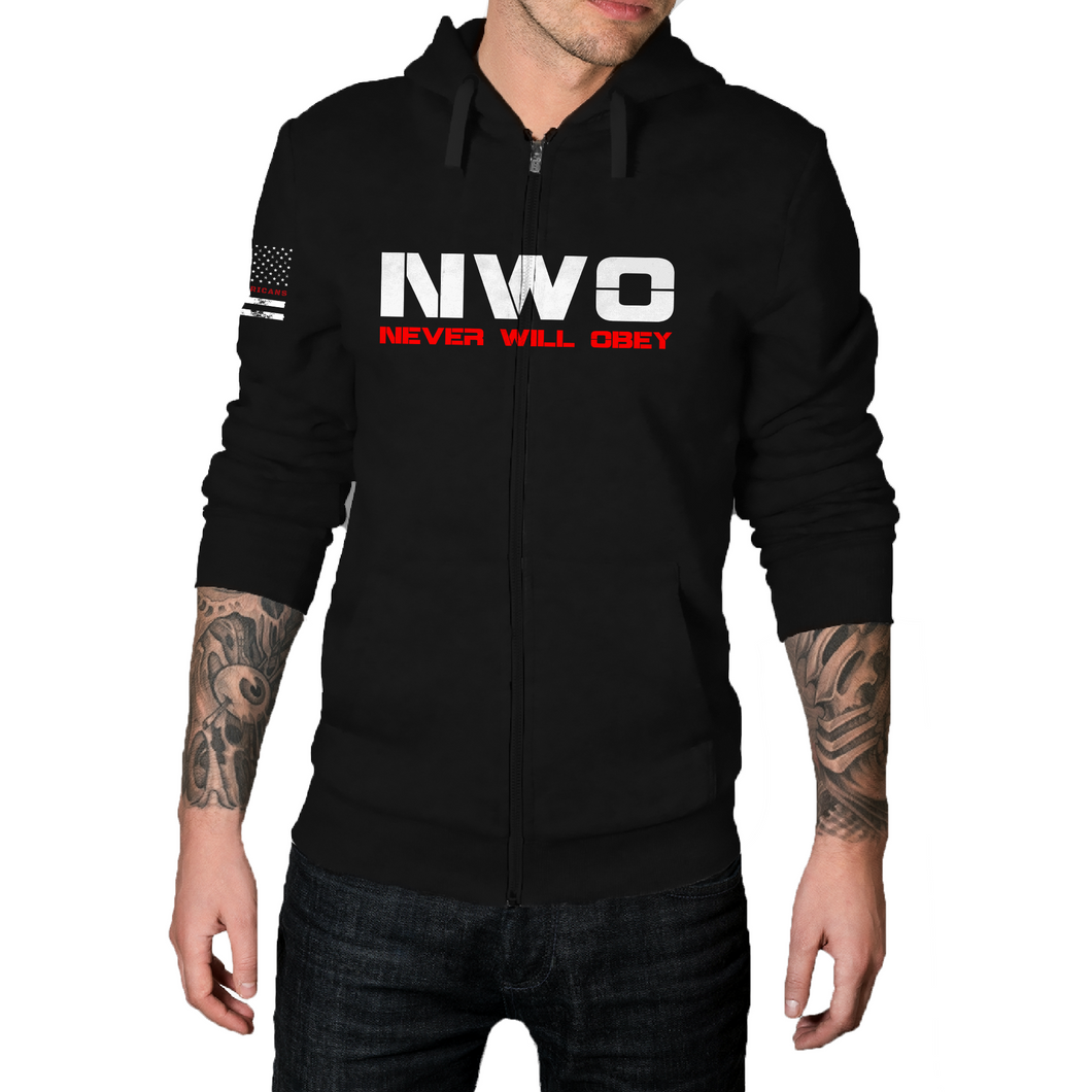 Never Will Obey - Zip-Up Hoodie