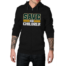 Load image into Gallery viewer, Save OUR Children A's w/ RW Website Back - Zip-Up Hoodie
