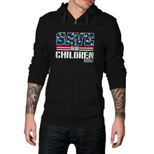 Load image into Gallery viewer, Save OUR Children Red White &amp; Blue - Zip-Up Hoodie
