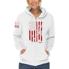 Load image into Gallery viewer, Women&#39;s American Pride Tactical Colored - Zip-Up Hoodie
