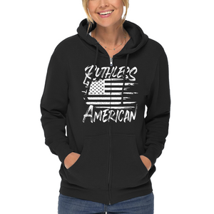 Women's Brush Flag - Zip-Up Hoodie