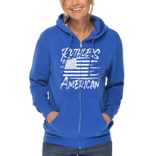 Load image into Gallery viewer, Women&#39;s Brush Flag - Zip-Up Hoodie
