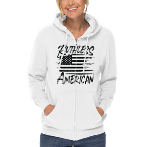 Women's Brush Flag - Zip-Up Hoodie