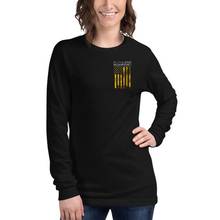 Load image into Gallery viewer, Women&#39;s Buck Cancer Flag Gold - L/S Tee
