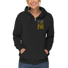 Load image into Gallery viewer, Women&#39;s Buck Cancer Flag Gold - Zip-Up Hoodie
