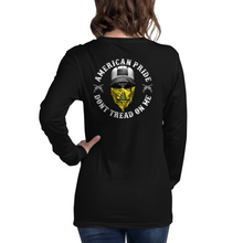 Load image into Gallery viewer, Women&#39;s Don&#39;t Tread On Me American Pride - L/S Tee
