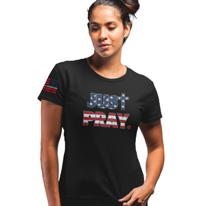 Women's Just Pray USA - S/S Tee