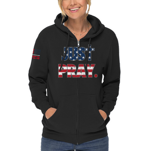 Women's Just Pray USA - Zip-Up Hoodie