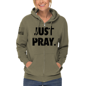 Women's Just Pray - Zip-Up Hoodie