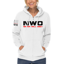 Load image into Gallery viewer, Women&#39;s Never Will Obey - Zip-Up Hoodie
