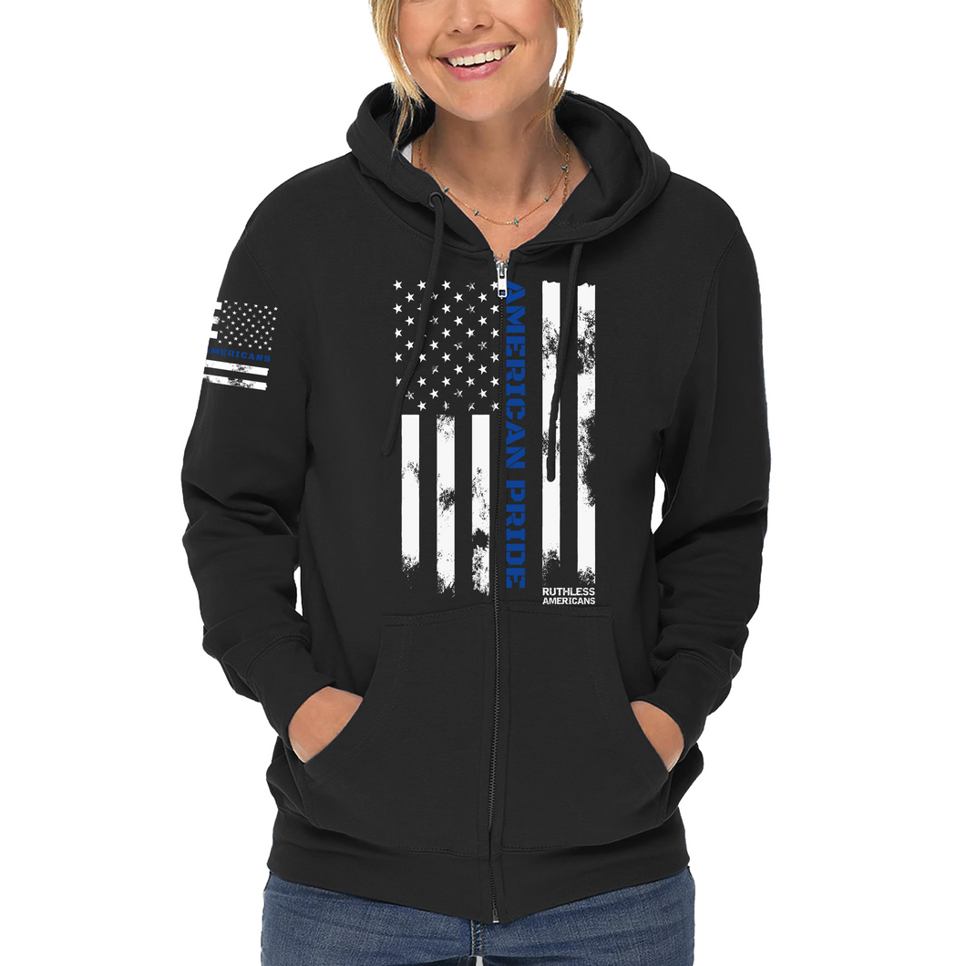 Women's Thin Blue Line - Zip-Up Hoodie