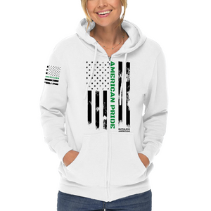 Women's Thin Green Line - Zip-Up Hoodie