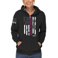 Load image into Gallery viewer, Women&#39;s Thin Pink Line - Zip-Up Hoodie
