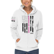 Load image into Gallery viewer, Women&#39;s Thin Pink Line - Zip-Up Hoodie
