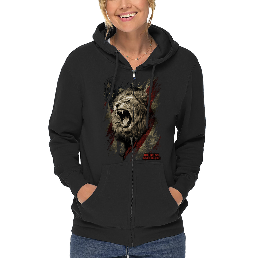 Women's We Are The Lions - Front Only - Zip-Up Hoodie