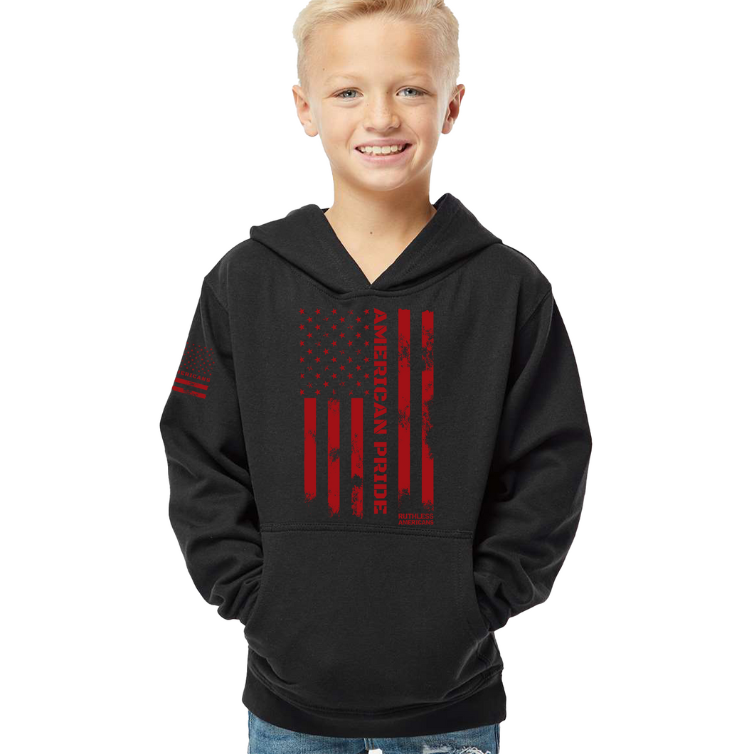 Youth American Pride Tactical Colored Flag - Pullover Hoodie