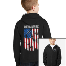 Load image into Gallery viewer, Youth American Pride - Zip-Up Hoodie
