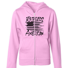 Load image into Gallery viewer, Youth Brush Flag - Zip-Up Hoodie
