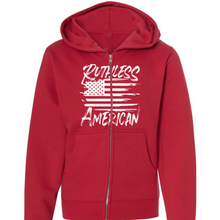 Load image into Gallery viewer, Youth Brush Flag - Zip-Up Hoodie
