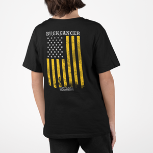 Youth Buck Cancer Flag Gold - S/S Tee