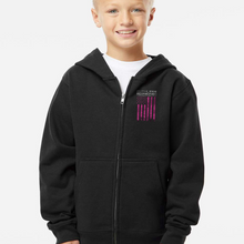 Load image into Gallery viewer, Youth Buck Cancer Flag - Zip-Up Hoodie
