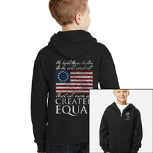 Load image into Gallery viewer, Youth Created Equal - Zip-Up Hoodie
