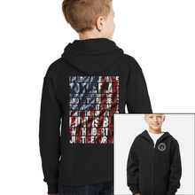 Load image into Gallery viewer, Youth I Pledge Allegiance - Cowboy Zip-Up Hoodie
