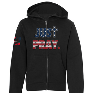 Youth Just Pray USA - Zip-Up Hoodie