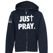 Load image into Gallery viewer, Youth Just Pray - Zip-Up Hoodie

