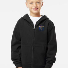Load image into Gallery viewer, Youth Nursing Is A Work Of Heart - Blue - Zip-Up Hoodie
