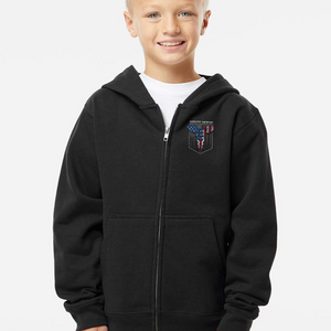 Youth Nursing Is A Work Of Heart - USA - Zip-Up Hoodie