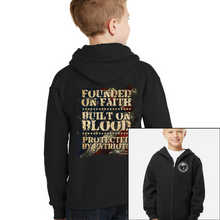 Load image into Gallery viewer, Youth Protected By Patriots - Zip-Up Hoodie
