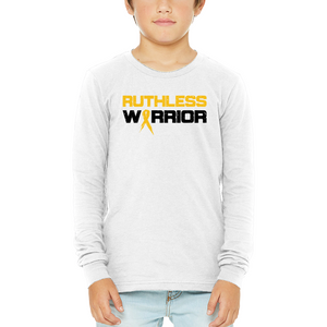 Youth Ruthless Warrior Gold Ribbon - L/S Tee