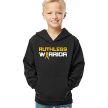 Load image into Gallery viewer, Youth Ruthless Warrior Gold Ribbon - Pullover Hoodie
