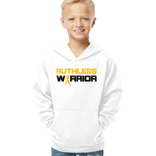 Load image into Gallery viewer, Youth Ruthless Warrior Gold Ribbon - Pullover Hoodie

