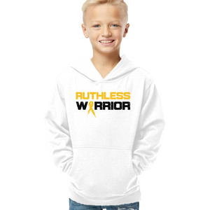 Youth Ruthless Warrior Gold Ribbon - Pullover Hoodie