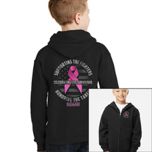 Load image into Gallery viewer, Youth Supporting The Fighters - Zip-Up Hoodie
