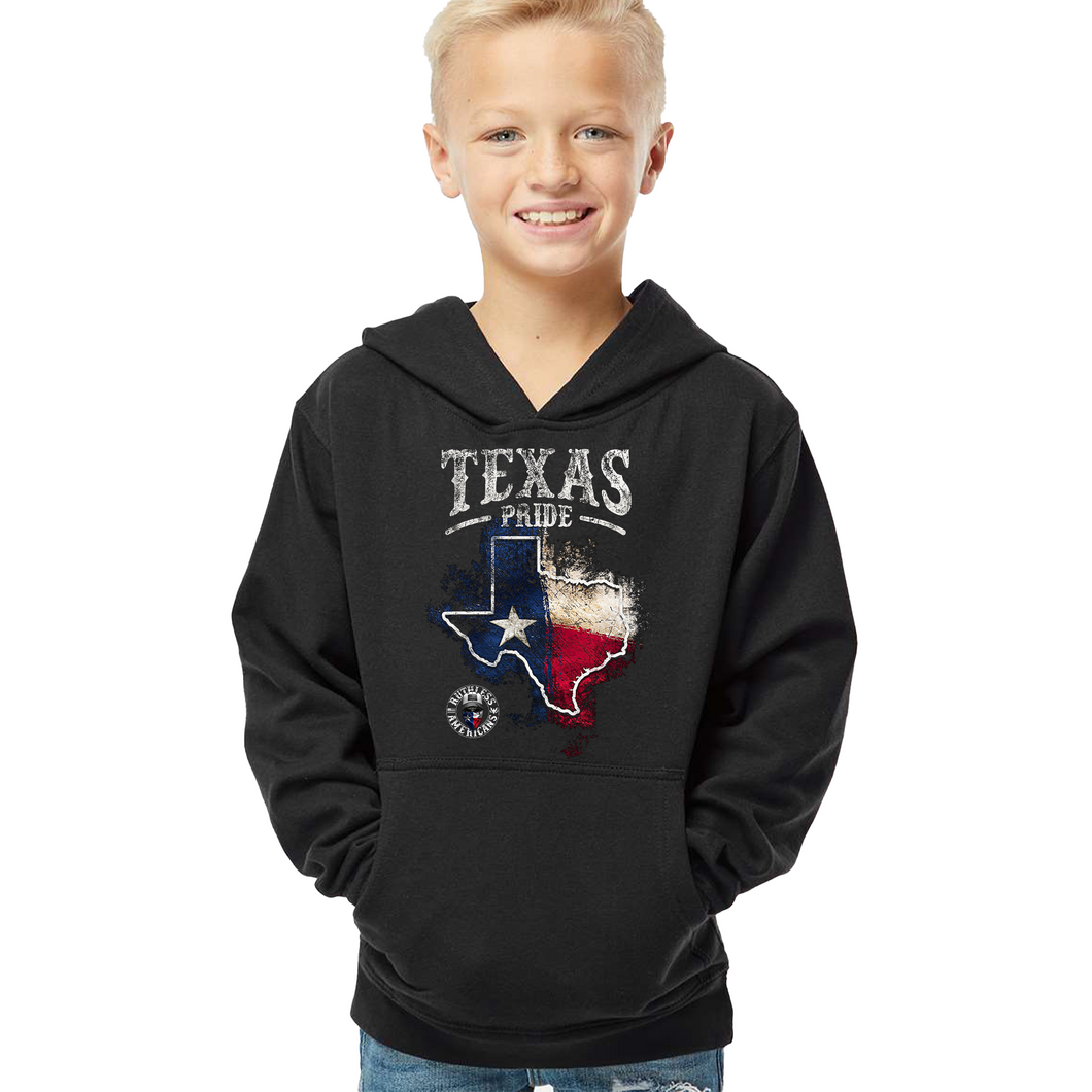 Youth Texas Pride - Front Only - Pullover Hoodie