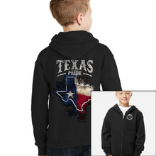 Load image into Gallery viewer, Youth Texas Pride - Zip-Up Hoodie
