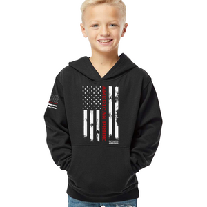 Youth Thin Red Line - Pullover Hoodie