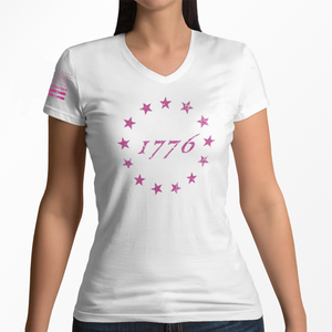 Women's 1776 Pink - V-Neck