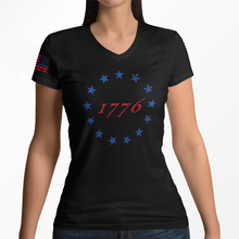 Load image into Gallery viewer, Women&#39;s 1776 Red &amp; Blue - V-Neck
