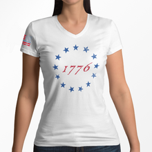 Load image into Gallery viewer, Women&#39;s 1776 Red &amp; Blue - V-Neck

