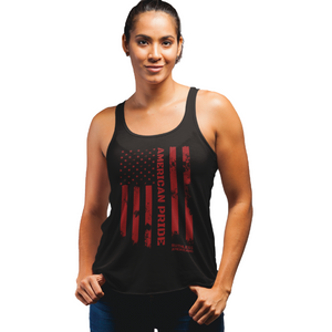 Women's American Pride Tactical Colored Flag - Tank Top