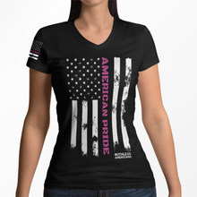 Load image into Gallery viewer, Women&#39;s Thin Pink Line - V-Neck
